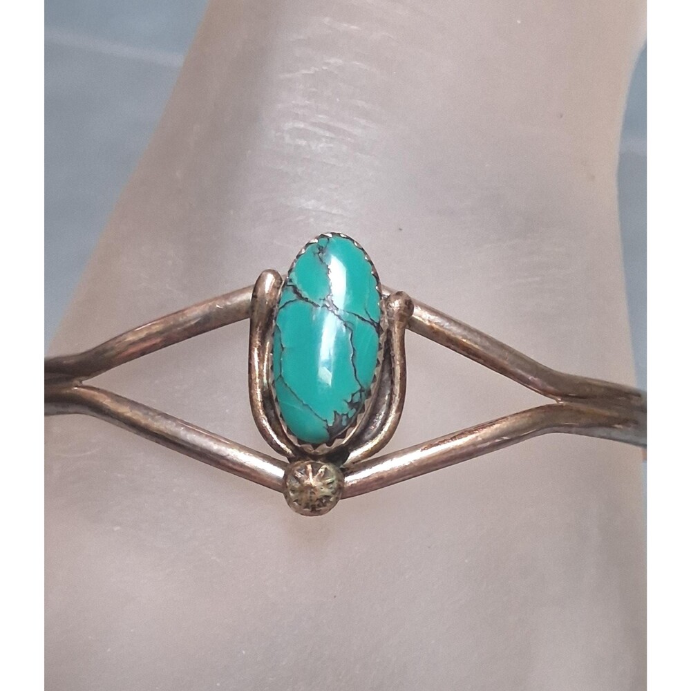 Vintage Navajo Turquoise Cuff Bracelet Charlene Robert Little